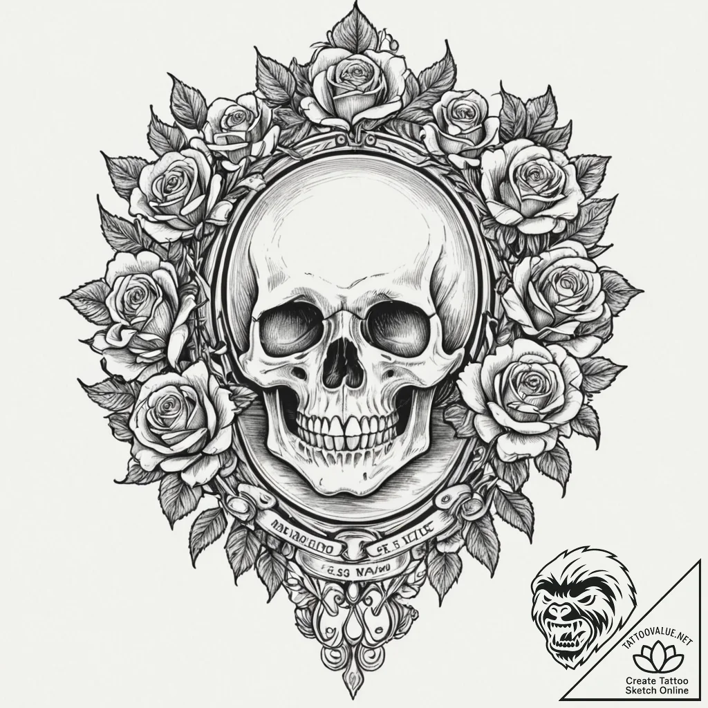Tattoo sketch, mirror, mirror on the wall, da... - tattoo sketch (№1752454420_0, 14.07.2025 00:53) — tattoovalue.net