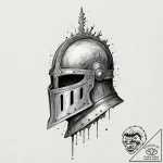 Tattoo sketch, ironclad ideals, a medieval kn… – tattoo sketch (№1752455343_0, 14.07.2025 01:09) — tattoovalue.net