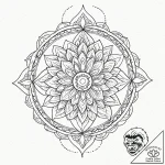 Tattoo sketch, viral bloom, healing code, a c… – tattoo sketch (№1752455512_0, 14.07.2025 01:11) — tattoovalue.net