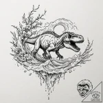 Tattoo sketch, disappearing dinosaur fossil,… – tattoo sketch (№1752456020_0, 14.07.2025 01:20) — tattoovalue.net