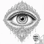 Tattoo sketch, watchful eye of the algorithm,… – tattoo sketch (№1752456272_0, 14.07.2025 01:24) — tattoovalue.net