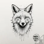 Tattoo sketch, urban fox, neon gaze, a sleek,… – tattoo sketch (№1752456941_0, 14.07.2025 01:35) — tattoovalue.net