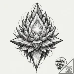 Tattoo sketch, power crystal, energy conduit,… – tattoo sketch (№1752457444_0, 14.07.2025 01:44) — tattoovalue.net