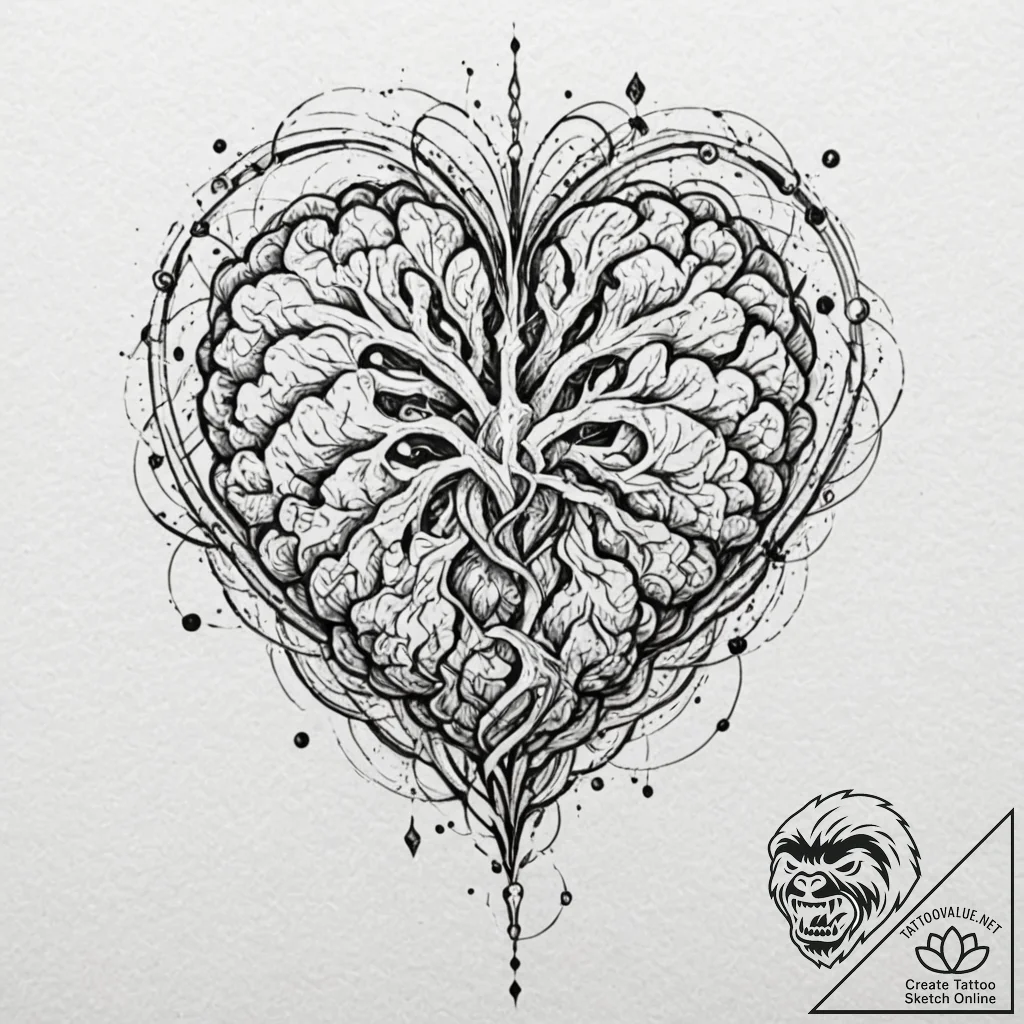 Tattoo sketch, molten core of creativity, a s... - tattoo sketch (№1752458200_0, 14.07.2025 01:56) — tattoovalue.net