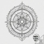 Tattoo sketch, intuition compass, a tradition… – tattoo sketch (№1752458782_0, 14.07.2025 02:06) — tattoovalue.net