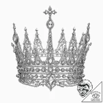 Tattoo sketch, royal crown of data, a majesti… – tattoo sketch (№1752459033_0, 14.07.2025 02:10) — tattoovalue.net