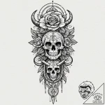 Tattoo sketch, holographic beast totem, a tri… – tattoo sketch (№1752459202_0, 14.07.2025 02:13) — tattoovalue.net