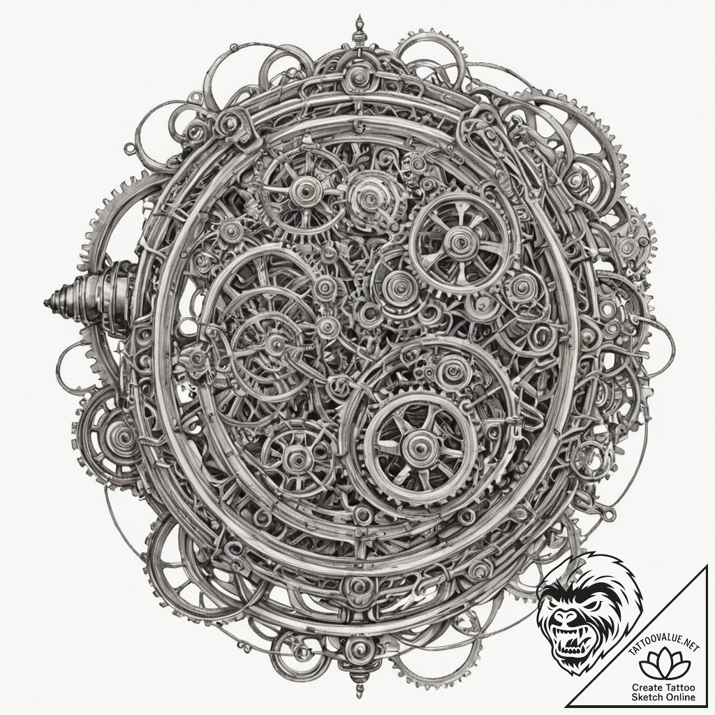 Tattoo sketch, zealous zealot's zed-drive, a... - tattoo sketch (№1752460043_0, 14.07.2025 02:27) — tattoovalue.net