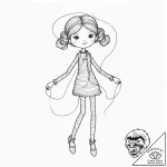 Tattoo sketch, yarn doll, digital strings, a… – tattoo sketch (№1752460874_0, 14.07.2025 02:41) — tattoovalue.net