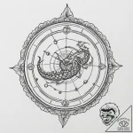 Tattoo sketch, interstellar voyager’s compass… – tattoo sketch (№1752461464_0, 14.07.2025 02:51) — tattoovalue.net