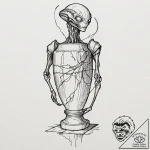 Tattoo sketch, restored artifact, glowing cor… – tattoo sketch (№1752461801_0, 14.07.2025 02:56) — tattoovalue.net