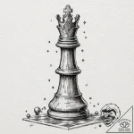 Tattoo sketch, galactic chess piece, a single… – tattoo sketch (№1752461885_0, 14.07.2025 02:58) — tattoovalue.net