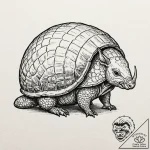 Tattoo sketch, an armadillo curled up, but it… – tattoo sketch (№1752462052_0, 14.07.2025 03:00) — tattoovalue.net