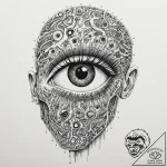 Tattoo sketch, x-ray gaze, truth revealed, a… – tattoo sketch (№1752462641_0, 14.07.2025 03:10) — tattoovalue.net