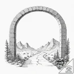 Tattoo sketch, new horizon gateway, a large,… – tattoo sketch (№1752463576_0, 14.07.2025 03:26) — tattoovalue.net