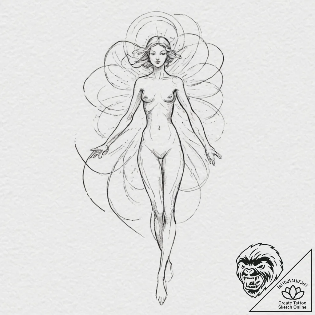 Tattoo sketch, youthful spirit, ageless code,... - tattoo sketch (№1752464164_0, 14.07.2025 03:36) — tattoovalue.net