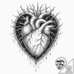 Tattoo sketch, quasar-powered heart, a styliz… – tattoo sketch (№1752464248_0, 14.07.2025 03:37) — tattoovalue.net