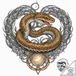 Tattoo sketch, venomous viper, digital scales… – tattoo sketch (№1752464759_0, 14.07.2025 03:45) — tattoovalue.net