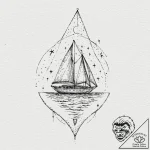 Tattoo sketch, journey by starlight, a small,… – tattoo sketch (№1752465100_0, 14.07.2025 03:51) — tattoovalue.net