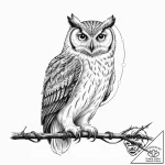 Tattoo sketch, night owl’s digital gaze, a ma… – tattoo sketch (№1752466114_0, 14.07.2025 04:08) — tattoovalue.net