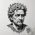 Tattoo sketch, graffiti-covered oracle, an an… – tattoo sketch (№1752466368_0, 14.07.2025 04:12) — tattoovalue.net