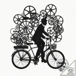 Tattoo sketch, bicycle made of old film reels… – tattoo sketch (№1752467121_0, 14.07.2025 04:25) — tattoovalue.net