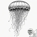 Tattoo sketch, radiant jellyfish, quantum bel… – tattoo sketch (№1752469214_0, 14.07.2025 05:00) — tattoovalue.net