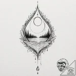 Tattoo sketch, nature’s data pulse, a gentle… – tattoo sketch (№1752469840_0, 14.07.2025 05:10) — tattoovalue.net