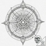 Tattoo sketch, zircon compass, guiding light,… – tattoo sketch (№1752469917_0, 14.07.2025 05:11) — tattoovalue.net
