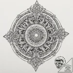 Tattoo sketch, kinetic kaleidoscope key, an i… – tattoo sketch (№1752470570_0, 14.07.2025 05:22) — tattoovalue.net