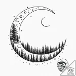 Tattoo sketch, just a phase moon, a crescent… – tattoo sketch (№1752470654_0, 14.07.2025 05:24) — tattoovalue.net