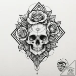 Tattoo sketch, opened mind, cosmic bloom, a s… – tattoo sketch (№1752471911_0, 14.07.2025 05:45) — tattoovalue.net