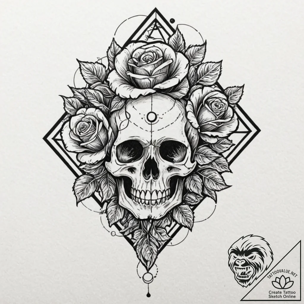Tattoo sketch, opened mind, cosmic bloom, a s... - tattoo sketch (№1752471911_0, 14.07.2025 05:45) — tattoovalue.net