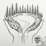 Tattoo sketch, integrated ecosystem hand, a h… – tattoo sketch (№1752473000_0, 14.07.2025 06:03) — tattoovalue.net