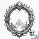 Tattoo sketch, xenodochial portal to the unkn… – tattoo sketch (№1752473671_0, 14.07.2025 06:14) — tattoovalue.net