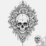 Tattoo sketch, abstract algorithm visualized… – tattoo sketch (№1752475521_0, 14.07.2025 06:45) — tattoovalue.net