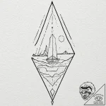Tattoo sketch, xenochronistic artifact displa… – tattoo sketch (№1752475603_0, 14.07.2025 06:46) — tattoovalue.net