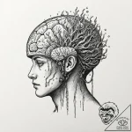 Tattoo sketch, deep thought diver, a figure i… – tattoo sketch (№1752476279_0, 14.07.2025 06:57) — tattoovalue.net