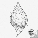 Tattoo sketch, unseen universe within a teard… – tattoo sketch (№1752476365_0, 14.07.2025 06:59) — tattoovalue.net