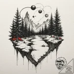 Tattoo sketch, two worlds, one thread, two di… – tattoo sketch (№1752476534_0, 14.07.2025 07:02) — tattoovalue.net