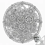 Tattoo sketch, gear-driven galaxy, a swirling… – tattoo sketch (№1752477451_0, 14.07.2025 07:17) — tattoovalue.net