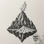 Tattoo sketch, volcanic vent, gemstone growth… – tattoo sketch (№1752477953_0, 14.07.2025 07:25) — tattoovalue.net