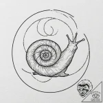 Tattoo sketch, golden ratio snail, a tiny sna… – tattoo sketch (№1752478288_0, 14.07.2025 07:31) — tattoovalue.net