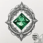Tattoo sketch, hyper-realistic portal gem, a… – tattoo sketch (№1752478706_0, 14.07.2025 07:38) — tattoovalue.net