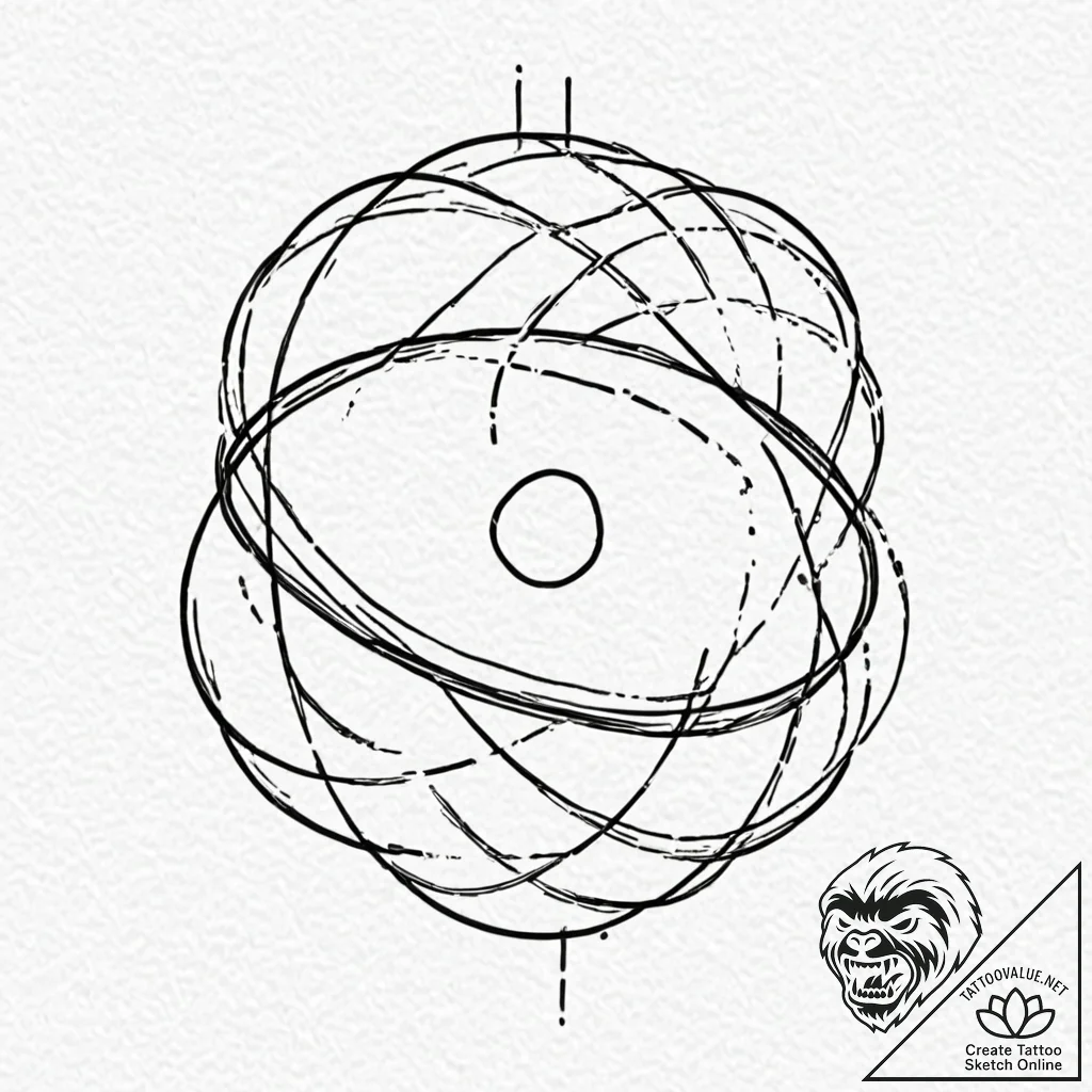 Tattoo sketch, unity symbol, interconnected l... - tattoo sketch (№1752479209_0, 14.07.2025 07:46) — tattoovalue.net