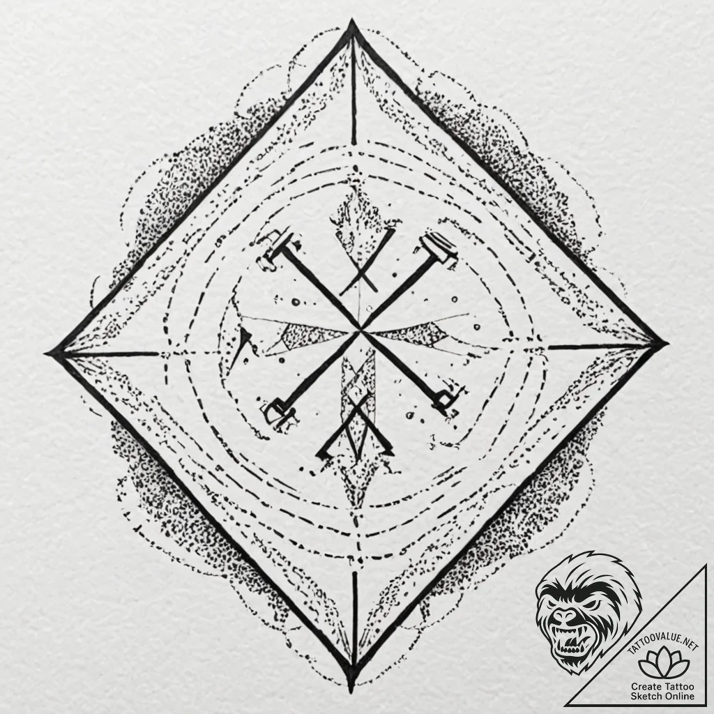 Tattoo sketch, x-marks the spot, data treasur... - tattoo sketch (№1752480549_0, 14.07.2025 08:09) — tattoovalue.net