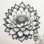 Tattoo sketch, industrial lotus, a serene lot… – tattoo sketch (№1752481050_0, 14.07.2025 08:17) — tattoovalue.net