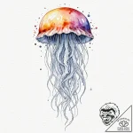 Tattoo sketch, radiant jellyfish, quantum bel… – tattoo sketch (№1752482394_0, 14.07.2025 08:39) — tattoovalue.net