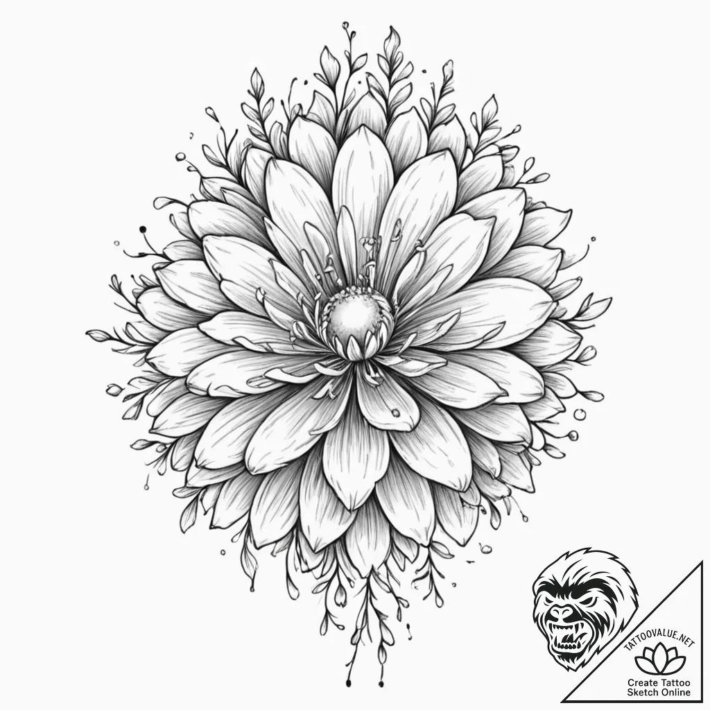 Tattoo sketch, an atomic bomb explosion made... - tattoo sketch (№1752483426_0, 14.07.2025 08:57) — tattoovalue.net