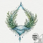 Tattoo sketch, nature’s data pulse, a gentle… – tattoo sketch (№1752484245_0, 14.07.2025 09:10) — tattoovalue.net